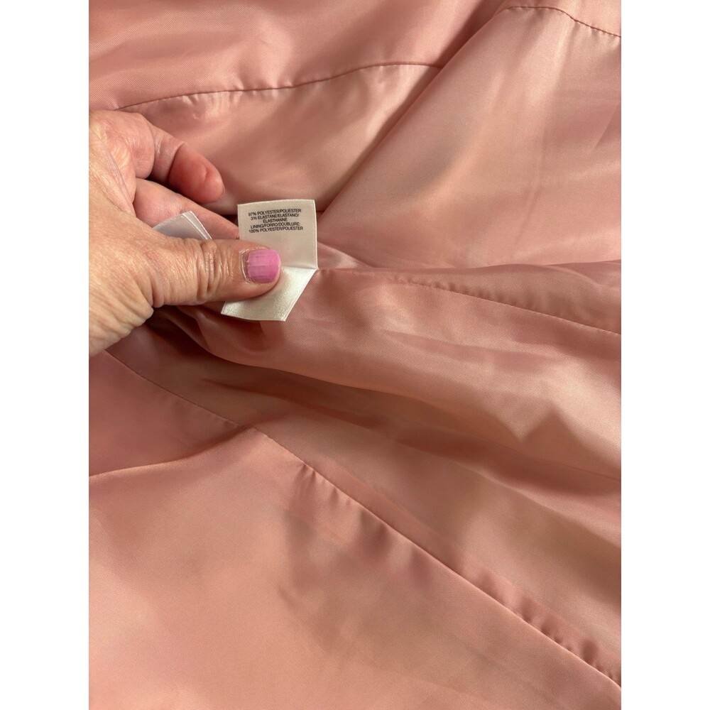 Evan-Picone Women's Blush Pink Blazer Mandarin Collar Size 12 Open Jacket - Picture 12 of 12